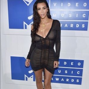 Mesh See-Through Bodycon Dress
